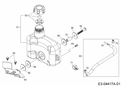 Ersatzteile MTD-Motoren Vertikal 1P61BHA Typ: 752Z1P61BHA  (2009) Tank