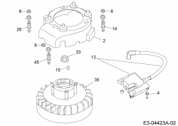Ersatzteile MTD-Motoren Vertikal 1P65LH Typ: 752Z1P65LH  (2008) Schwungrad, Zündspule