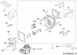 Ersatzteile MTD-Motoren Vertikal 1P70FWA Typ: 752Z1P70FWA  (2007) Zylinderkopf