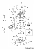 Ersatzteile MTD-Motoren Vertikal 1P70FWA Typ: 752Z1P70FWA  (2007) Rumpfmotor