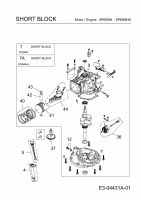 Ersatzteile MTD-Motoren Vertikal 5P65MH Typ: 752Z5P65MH  (2008) Rumpfmotor