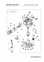 Ersatzteile MTD-Motoren Vertikal 5P70MH Typ: 752Z5P70MH  (2008) Rumpfmotor