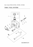 Ersatzteile MTD-Motoren Vertikal 5P70MHA Typ: 752Z5P70MHA  (2009) Tank