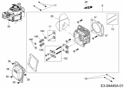 Ersatzteile MTD-Motoren Vertikal 1P65WHA Typ: 752Z1P65WHA  (2009) Zylinderkopf