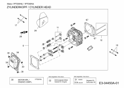 Ersatzteile MTD-Motoren Vertikal 1P70WHA Typ: 752Z1P70WHA  (2009) Zylinderkopf