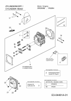 Ersatzteile MTD-Motoren Vertikal 1P65RH Typ: 752Z1P65RH  (2011) Zylinderkopf
