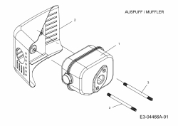 Ersatzteile MTD-Motoren Vertikal 1P65RHA Typ: 752Z1P65RHA  (2013) Auspuff