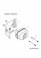 Ersatzteile MTD-Motoren Vertikal 5P70MHB Typ: 752Z5P70MHB  (2012) Auspuff