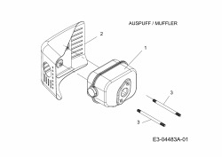 Ersatzteile MTD-Motoren Vertikal 1P61FHB Typ: 752Z1P61FHB  (2011) Auspuff