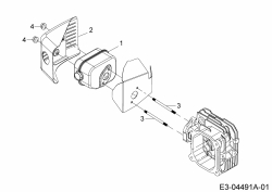 Ersatzteile MTD-Motoren Vertikal 1P70RHA Typ: 752Z1P70RHA  (2017) Auspuff