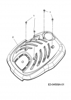 Ersatzteile MTD Benzin Rasenmäher mit Antrieb 53 SPO Typ: 12C-84MC676  (2008) Motorhaube M1 