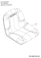 Cub Cadet Ersatzteile Rasentraktoren XT1 OR95 13A8A1CB330  (2017) Sitz bis 12.02.2017