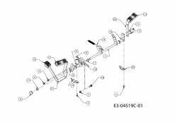 Ersatzteile Massey Ferguson Rasentraktoren MF 38-16 SD Typ: 13AG91CF695  (2011) Pedale