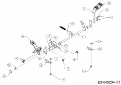 Ersatzteile WOLF-Garten Rasentraktor Expert 105.185 H Typ: 13HJ99WN650  (2016) Pedale 