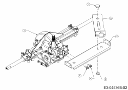 Ersatzteile WOLF-Garten Rasentraktor Expert 107.175 A Typ: 13BD90WG650  (2014) Getriebe 618-04566, Halter Variator 