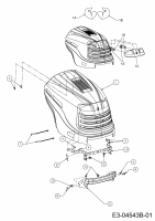 Ersatzteile Massey Ferguson Rasentraktoren MF 38-16 SD Typ: 13AG91CF695  (2011) Motorhaube C-Style