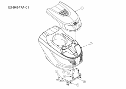 Ersatzteile Gutbrod Rasentraktoren ELX 127 SAL-SK Typ: 13AF90GP690  (2009) Motorhaube G-Style