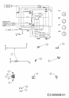 Ersatzteile Gutbrod Rasentraktoren ELX 107 SHL-K Typ: 13BG91GG690  (2012) Elektroteile, Schaltplan