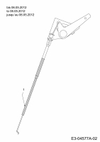 Cub Cadet Ersatzteile Zero Turn All Rounder 1050 17AI9BKP603  (2012) Gaszug bis 06.05.2012