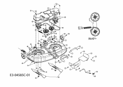 Ersatzteile Massey Ferguson Rasentraktoren MF 38-16 SD Typ: 13AG91CF695  (2011) Mähwerk F (38/96cm)