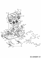 Ersatzteile WOLF-Garten Rasentraktor Expert 96.160 H Typ: 13AG93WF650  (2014) Mähwerk F (38/96cm) 