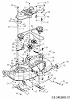 Ersatzteile Gutbrod Rasentraktoren ELX 107 SHL-K Typ: 13BG91GG690  (2012) Mähwerk G (42/107cm)