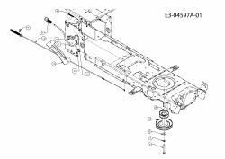 Ersatzteile Gutbrod Rasentraktoren ELX 96 SA Typ: 13AV90GF690  (2009) Mähwerkseinschaltung, Motorkeilriemenscheibe