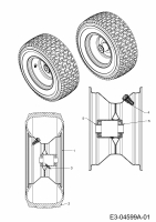 Ersatzteile Massey Ferguson Rasentraktoren MF 50-24 SD Typ: 13HQ93GP695  (2015) Räder vorne 16x6.5