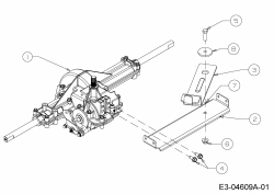 Ersatzteile Yard-Man Rasentraktoren AG 9180 Typ: 13AV90YG643  (2009) Getriebe 618-04566, Halter Variator