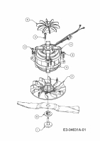 Ersatzteile Garda Elektromäher GER 330 Typ: 18D-M4D-666  (2009) Elektromotor, Messeraufnahme