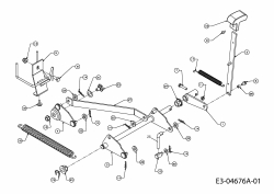 Ersatzteile Gutbrod Rasentraktoren JLX 60 RA Typ: 13C4054-690  (2010) Mähwerksaushebung