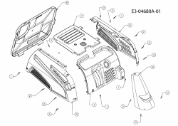 Ersatzteile Cmi Rasentraktoren 60 E Typ: 13B4054-620  (2010) Verkleidung