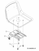 Ersatzteile MTD Rasentraktor B 155 Typ: 13AA688G678  (2004) Sitzträger 