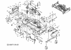 Ersatzteile Zubehör Kompakttraktoren Mähwerke für CC 5000/6000 Serie (Mähwerk 54/137cm) Typ: 590-810-603  (2009) Mähwerk K (54/137cm)