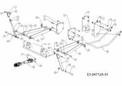 Ersatzteile Zubehör Kompakttraktoren Mähwerksaushebung für CC 5000 Serie bis 2006 mit Mähwerk 54/137cm oder 60/152cm Typ: 590-842-100  (2006) Mähwerksaushebung