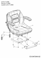 Cub Cadet Ersatzteile Zero Turn FMZ 50 17BI4BFP603  (2009) Sitz ab 04.11.2008