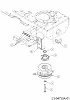 Ersatzteile Massey Ferguson Zero Turn MF 50-23 IZ Typ: 17AH9TKP695  (2009) Elektromagnetkupplung, Motorkeilriemenscheibe