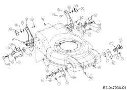 Ersatzteile MTD Benzin Rasenmäher ohne Antrieb GE 46-5 Typ: 11A-J18R677  (2012) Höhenverstellung 