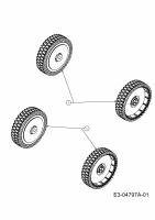 Ersatzteile Preisfuxx Elektromäher PF 46 E Typ: 18B-J1H-628  (2012) Räder