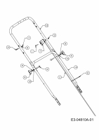 Ersatzteile MTD Benzin Rasenmäher ohne Antrieb 46 POHW Typ: 11C-J6JD600  (2009) Bremszug, Holm 