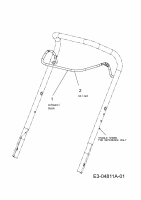 Ersatzteile Fleurelle Motormäher FBM 40 OHV Typ: 11A-I4JD619  (2010) Bremsbügel
