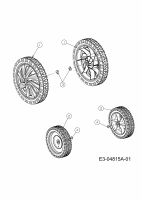 Ersatzteile MTD Benzin Rasenmäher ohne Antrieb P 53 MHW Typ: 11A-548R615  (2009) Räder 