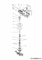 Ersatzteile Zubehör Kompakttraktoren Antriebssatz Zapfwelle für CC 2000/3000 RD Serie Typ: 596-229-600  (2013) Kupplungsscheiben
