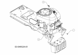 Ersatzteile MTD Rasentraktor JN 175 H Typ: 13BN493N676  (2009) Hitzeschutz 
