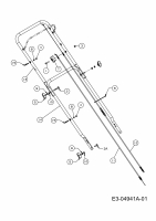 Ersatzteile Mastercut Motormäher mit Antrieb SP 460 Typ: 12C-J2M8659  (2009) Bremszug, Holm