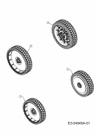 Ersatzteile MTD Benzin Rasenmäher mit Antrieb SPK 48 Typ: 12A-187D678  (2009) Räder 