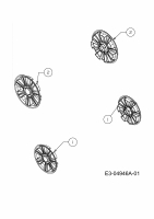 Ersatzteile M Tech Motormäher mit Antrieb M 4645 SP Typ: 12D-J2JS605  (2011) Radkappen