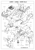 Cub Cadet Ersatzteile Kompakttraktoren CC 2200 RD 2 WD 54A1F2Q-603  (2008) Armaturenbrett, Batterie, Motorhaube, Tank