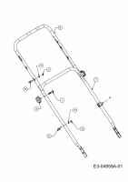 Ersatzteile MTD Benzin Rasenmäher mit Antrieb 48 SPHW Typ: 12A-11CQ600  (2009) Holm 