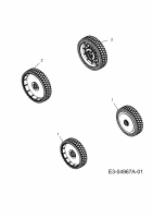 Ersatzteile Yard-Man Motormäher mit Antrieb YM 7019 SPBE Typ: 12AJ186L643  (2009) Räder